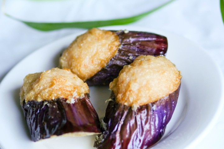 20. Shrimp Stuffed Eggplant (3)-煎釀茄子