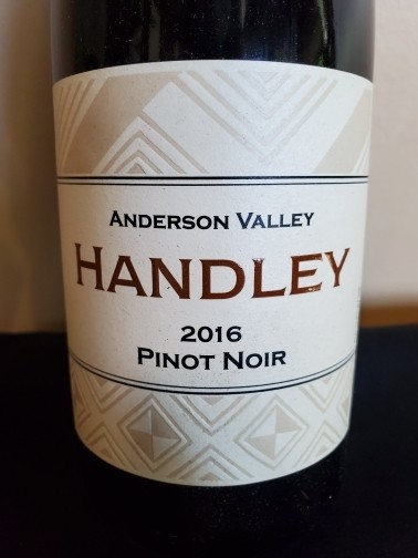Handley Pinot Noir, Mendocino, California 2016