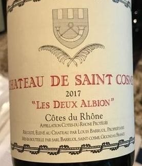 Chateau De Saint Cosme "Les Deux Albion" Rhone, France 2017