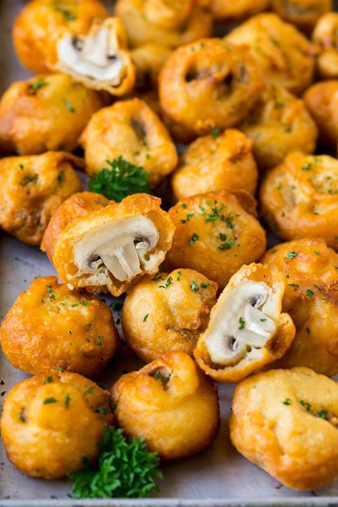 Fried Button Mushrooms