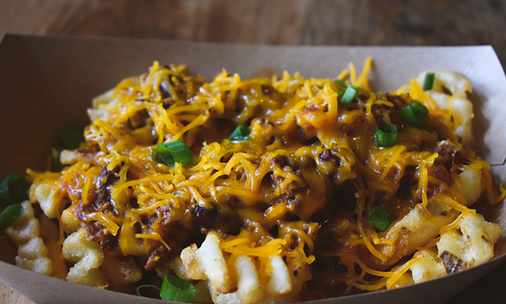 Chili Cheese Waffle Fries