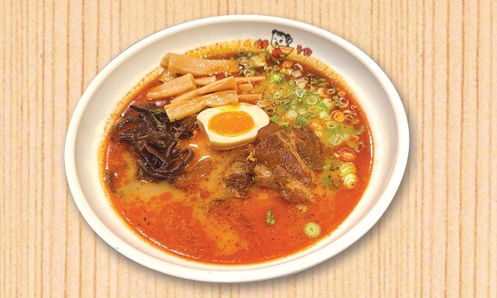 49) Spicy Tender Pork Ribs Ramen  辣豬軟骨拉麵