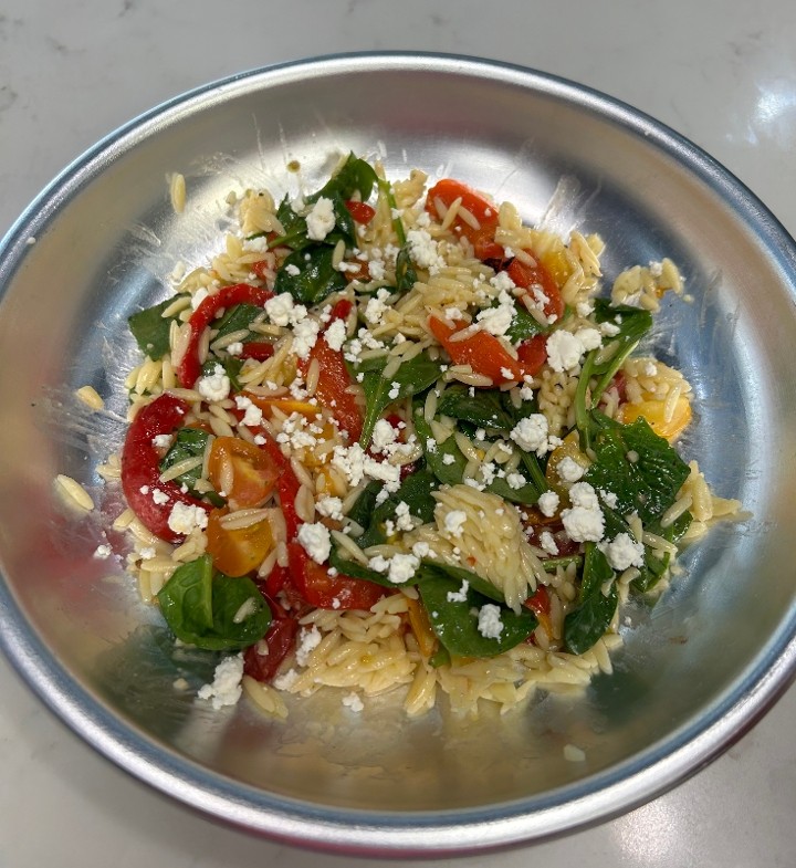 Spinach Goat Cheese Orzo Pasta Salad