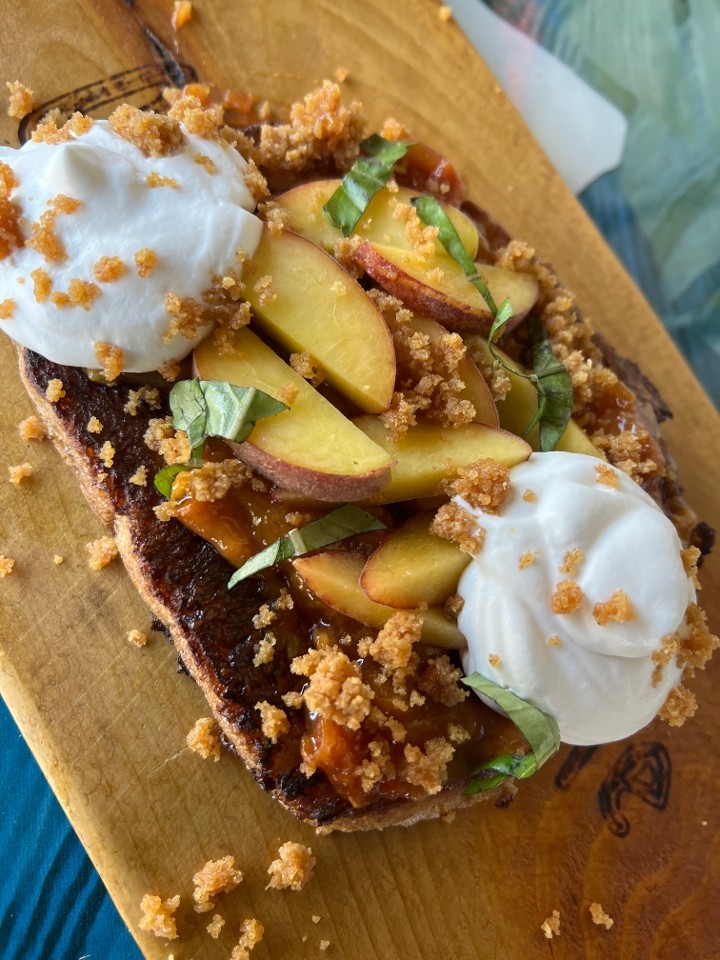 Peach Crumble French Toast