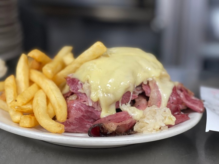 Two Meat Reuben with French Fries