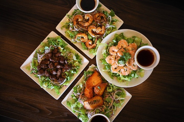 Ahi Tuna + Shrimp Salad