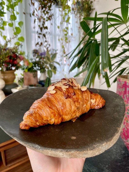 Almond Croissant W/ blueberry Jam