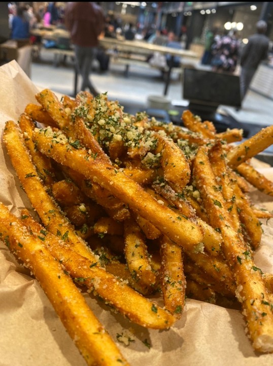 Truffle Fries - Fries, Truffle Oil, Parsley, Salt, Parmesan Cheese, Garlic