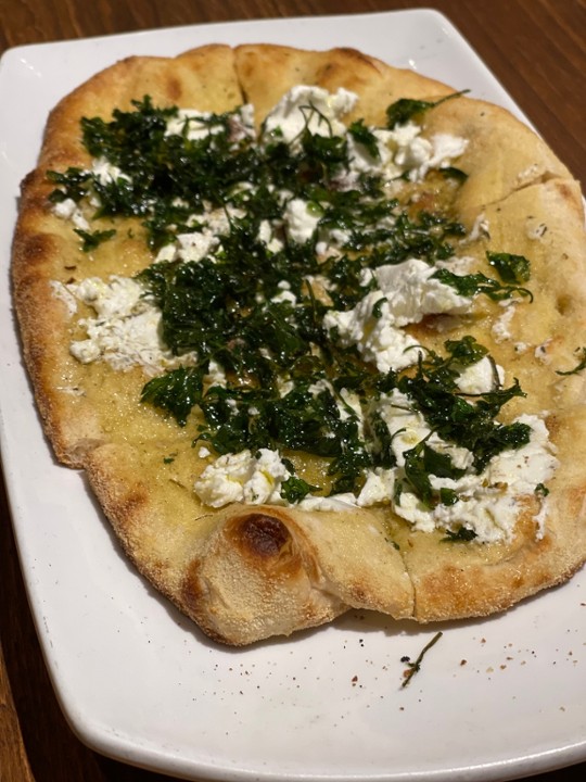 Goat Cheese & Fried Parsley Flatbread
