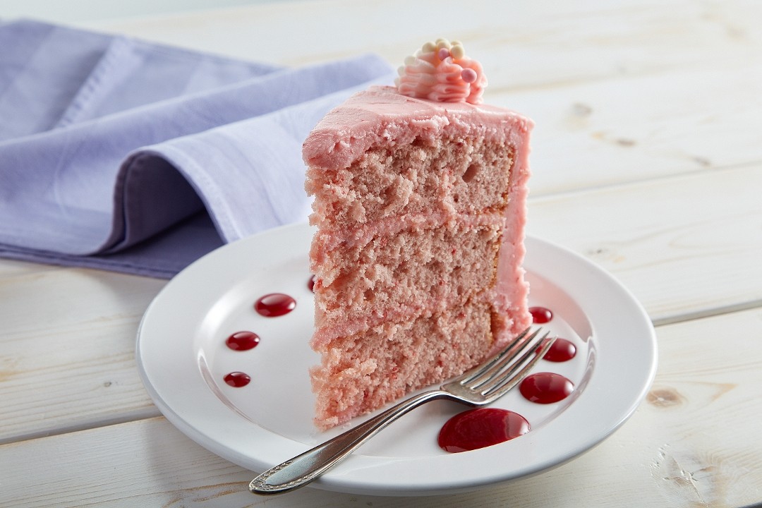Strawberry Dream Cake, slice