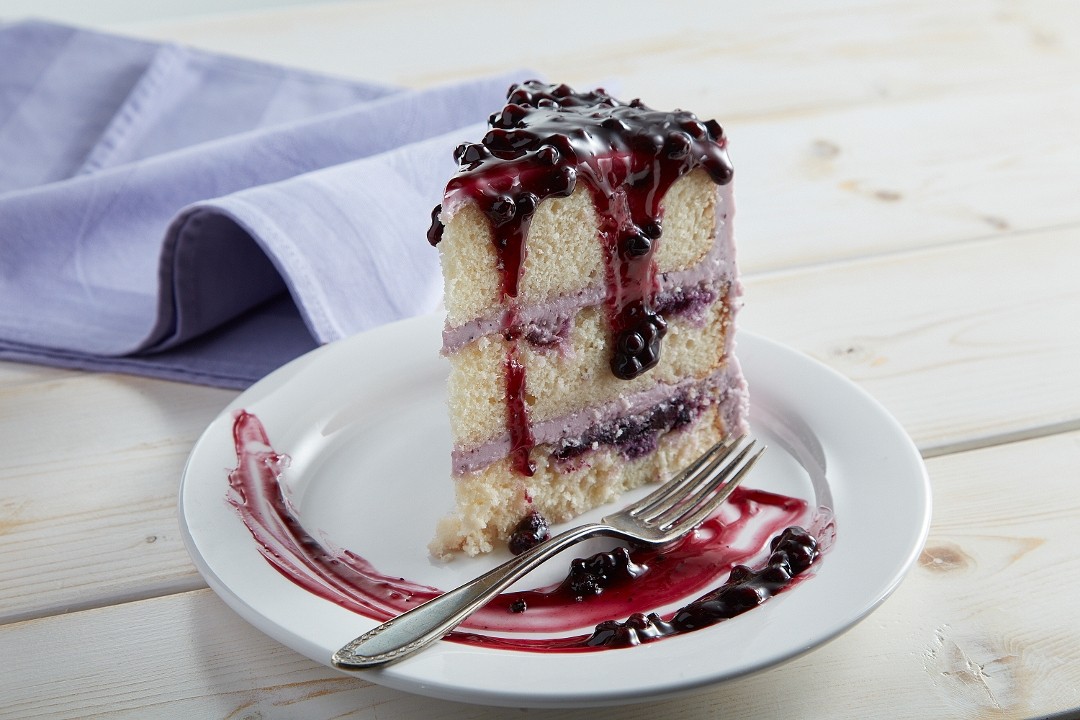 Lemon Blueberry Cake, slice