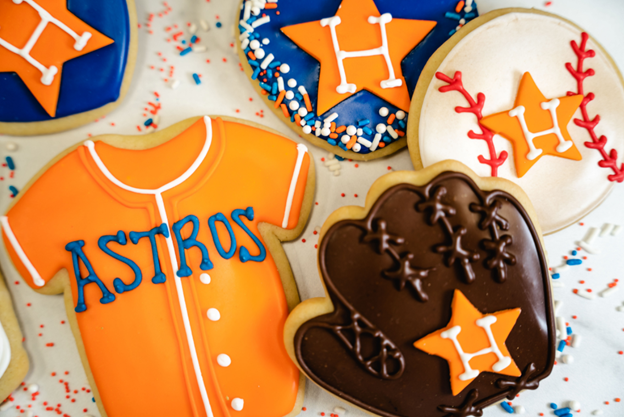 Houston Astros Decorated Cookies  Cookie decorating, Astros, Cookies