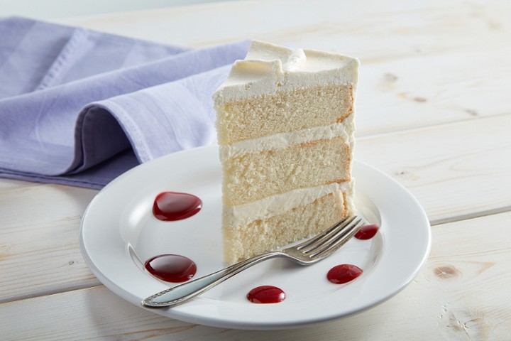 Vegan French Vanilla Cake, slice (V)