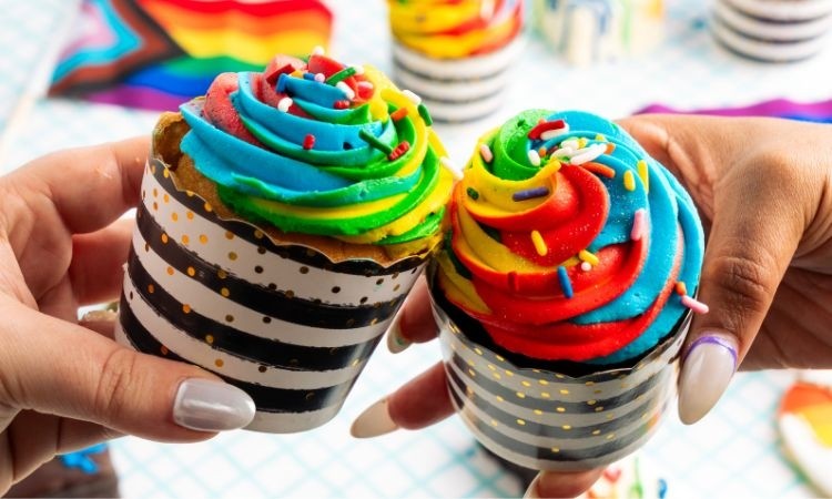 Vanilla Pride Cupcakes