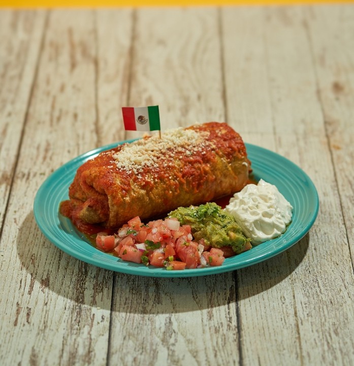 Ground beef chimichanga