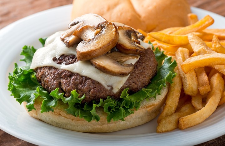 MUSHROOM SWISS BURGER