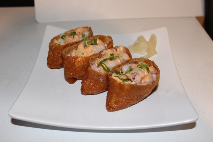 Spicy Inari shrimp ( 4 pc )