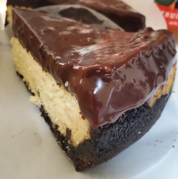 Cheesecake Slice w/ chocolate ganache