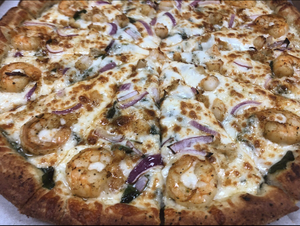 LRG Seafood Deluxe Pizza