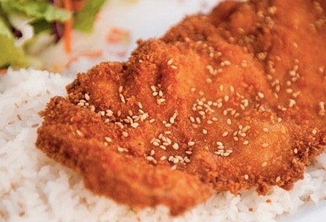 Double Sesame Chicken Plate (Deep-fried, 14-15 oz)