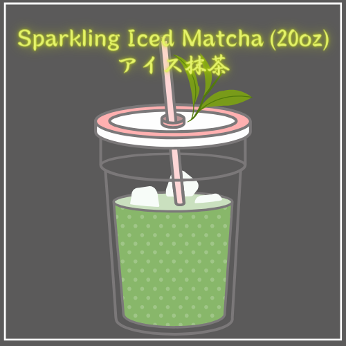 Sparkling Iced Matcha (Iced, Sweet, 20oz)