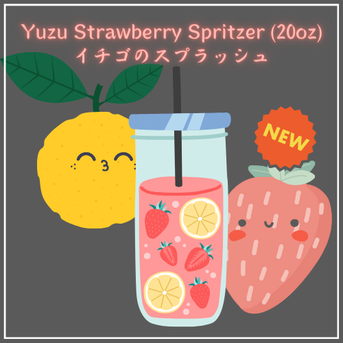 Yuzu Strawberry Spritzer (Iced, 20oz)