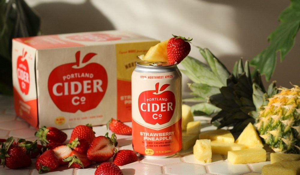 PORTLAND CIDER CO - STRAWBERRY-PINEAPPLE CIDER (gf)(can)