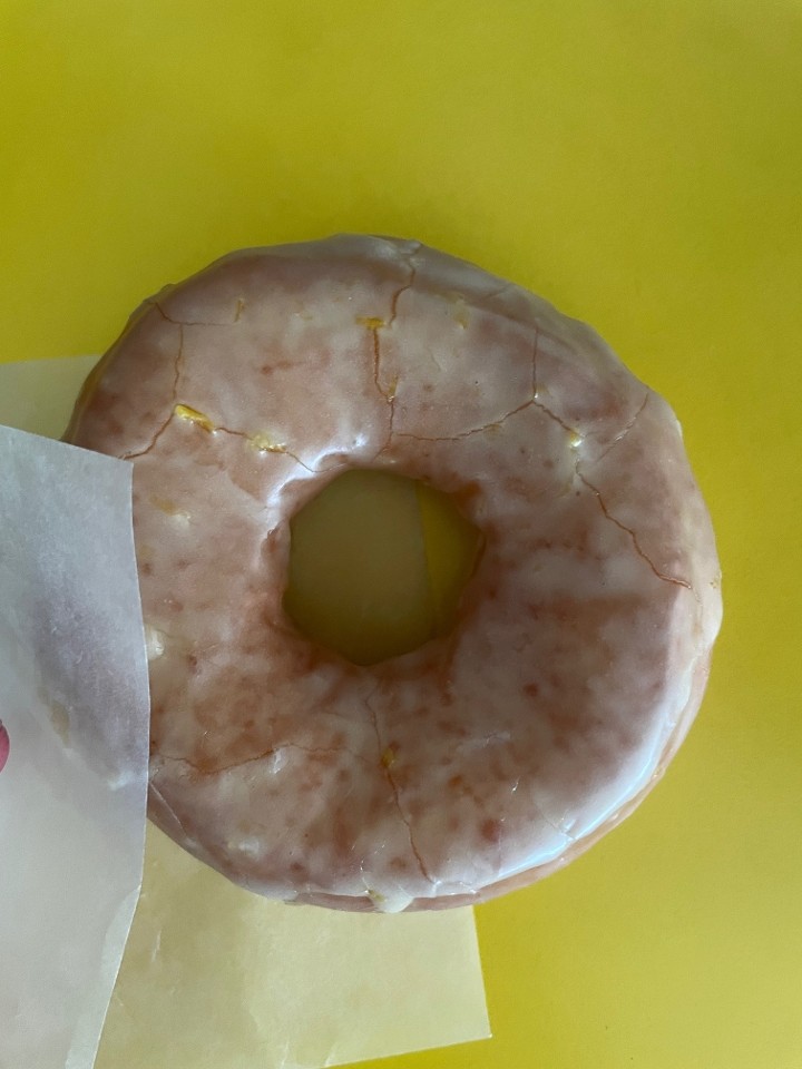 Lemon-vanilla bean glazed doughnut