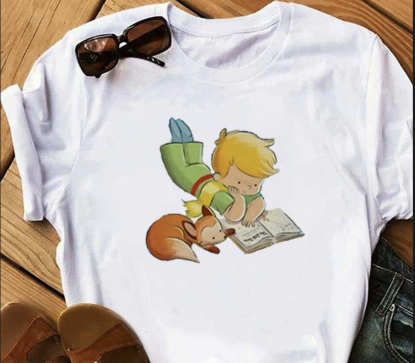 Boy and Fox Reading T-shirt