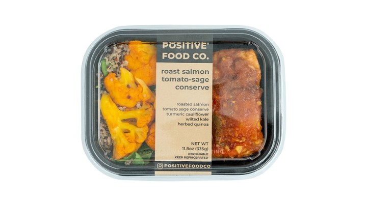 Positive Food Co-Roast Salmon with Sage Tomato Jam