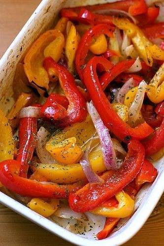 Roasted Red and Yellow Peppers