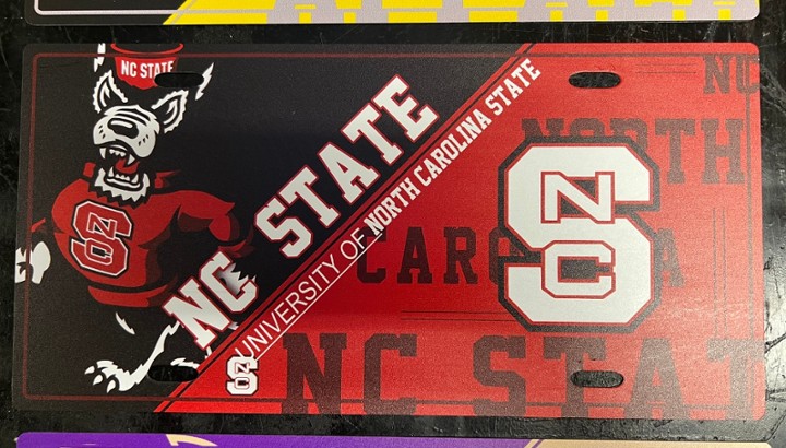 NC STATE PLATE