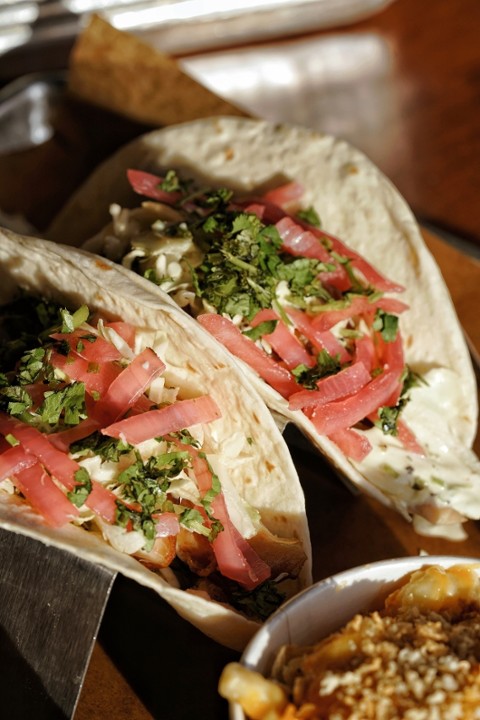 2 Ranch Style Flour Tacos with One Side