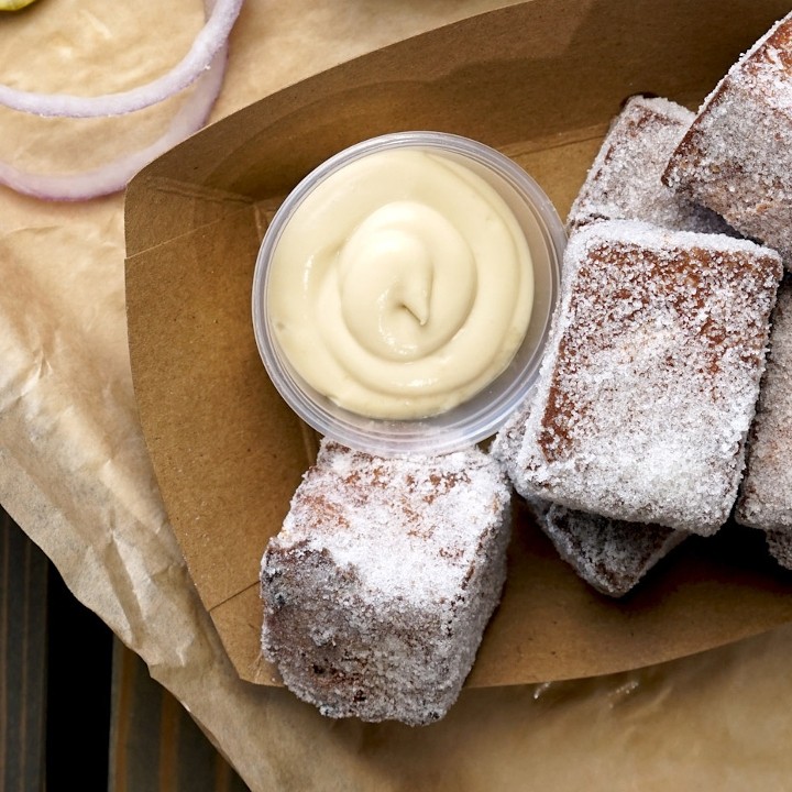 Rev. Rogers' Crispy White Chocolate Bread Pudding Sticks