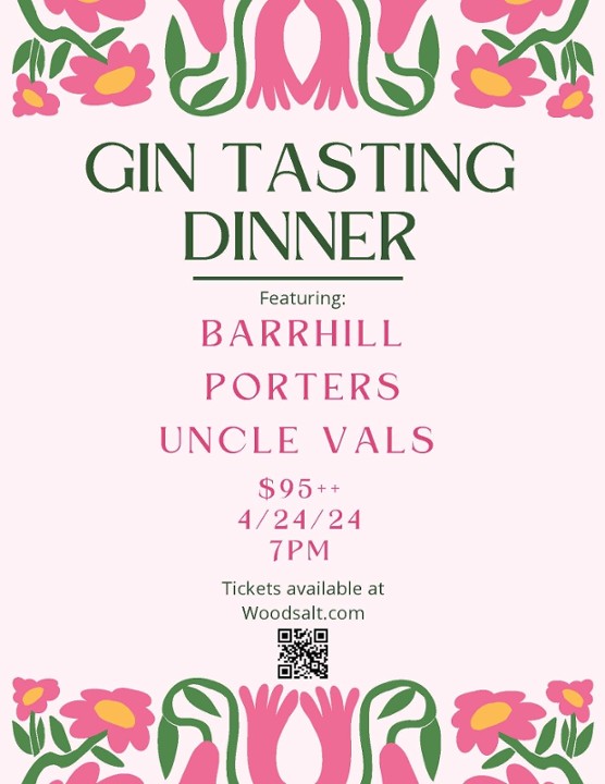 4-course Gin tasting (gratuity included)