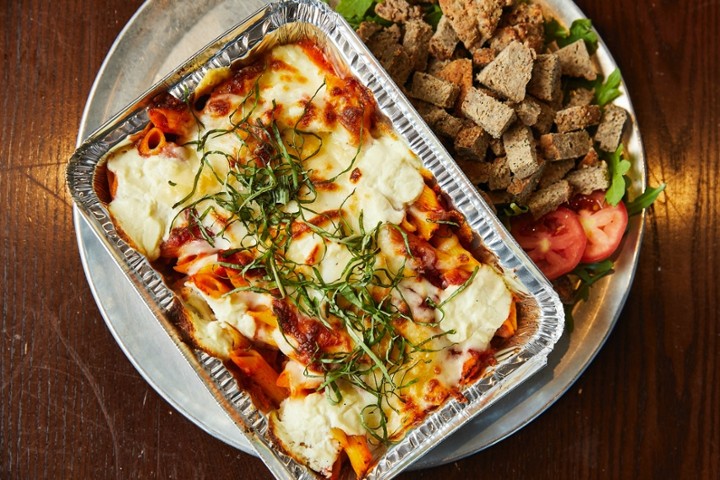 Baked Ziti Casserole with Meatballs