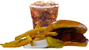 Augie's BBQ Sausage Sandwich Combo (your choice of regular or jalapeno sausage)