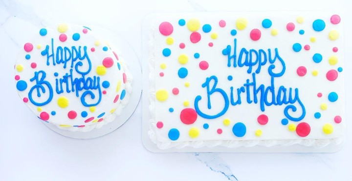 Birthday Cake Polka Dot Design