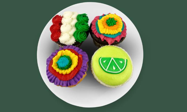 Cinco de Mayo Cupcakes - 4 Pack