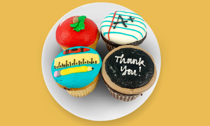 Teacher Appreciation Cupcakes - 4 Pack