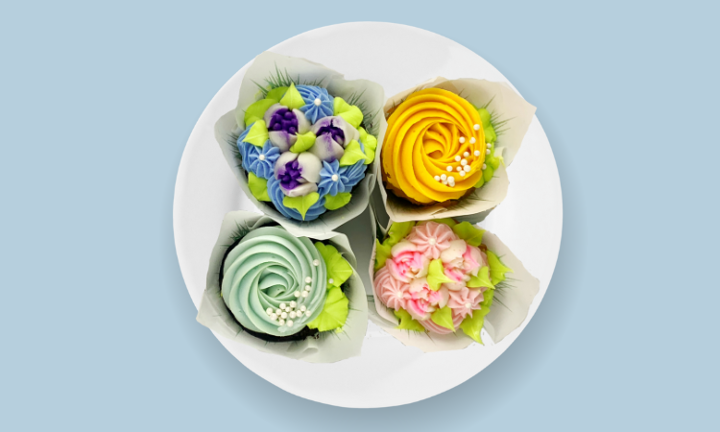 Mother's Day Bouquet Cupcakes - 4 Pack