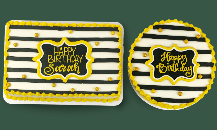 Birthday Cake Stripes and Placard