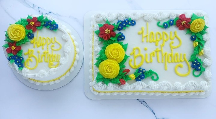 Birthday Cake Flower Design