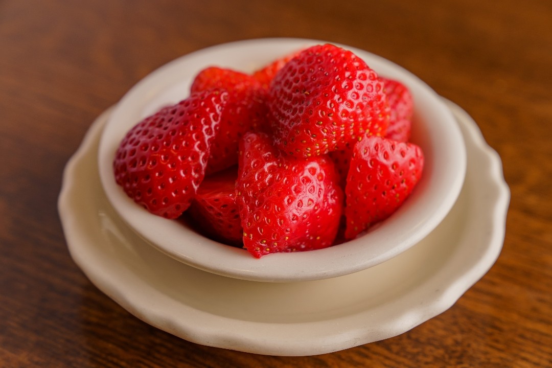 Small Bowl Sliced Strawberries