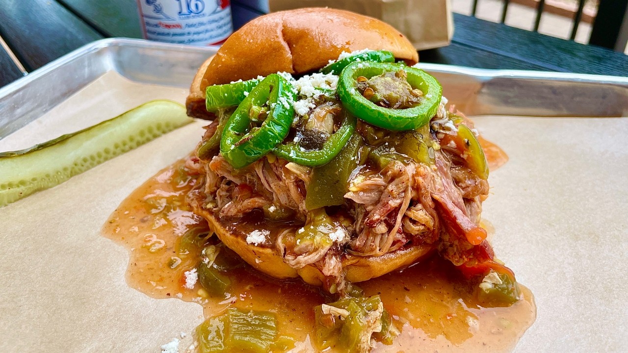 Today's Special - Green Chili Pork Sandwich