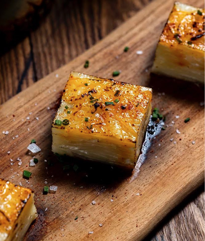 Potato, Caramelized Onion & Emmentaler Pave (serves 2-3)