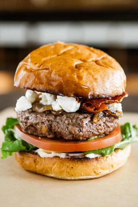 Goat Cheese and Prosciutto BEEF Burger
