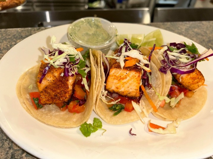 (3) Cruz's Salmon Taco's