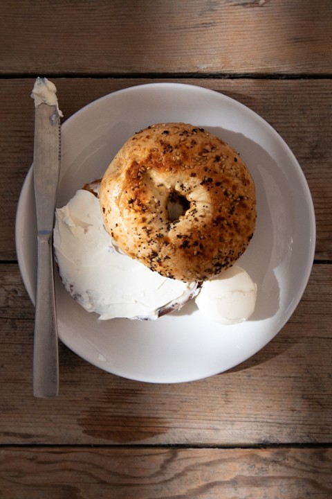 Component Coffee Lab Visalia - Toasted Bagel with Cream Cheese