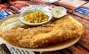 Fried Catfish Fillet Dinner